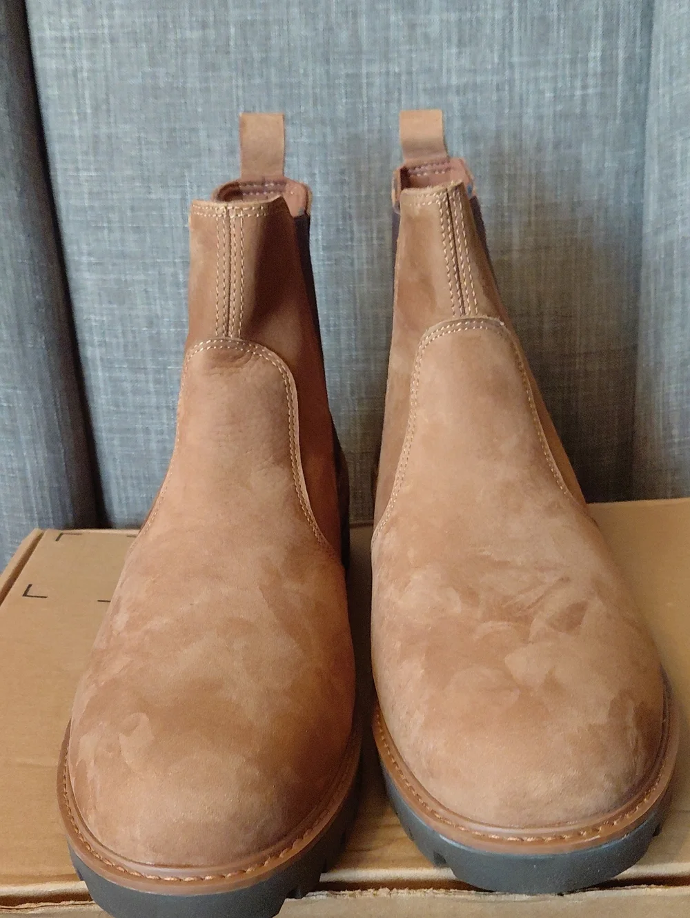 Toms Griffin Men's Brown Leather Chelsea Boots Size 12
